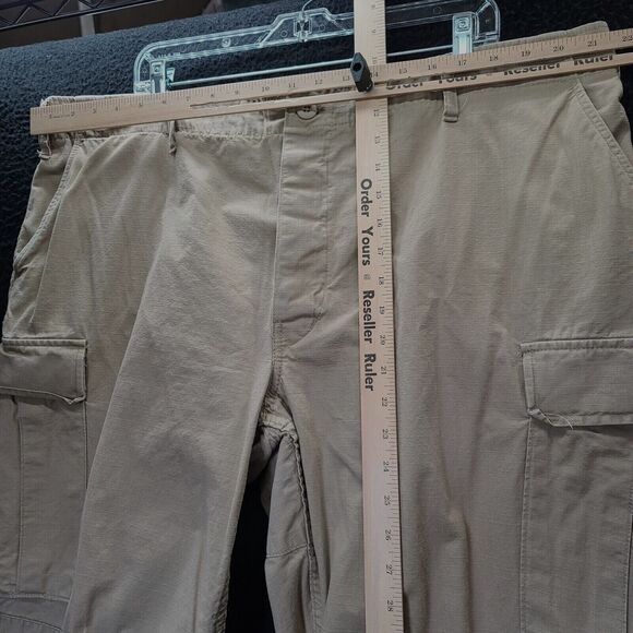 Tru-Spec Mens Pants Beige Size 39-43 100% Cotton Button Close Pockets Adjustable - Picture 3 of 12